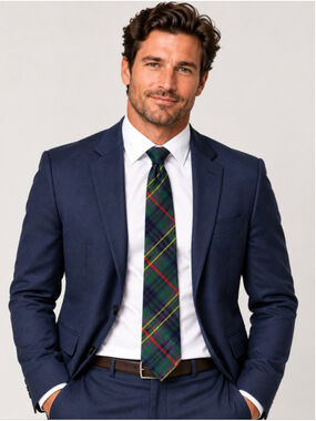 Rodlinoch Kennedy Tartan Tie 100% New Wool Made in Scotland NWT Plaid